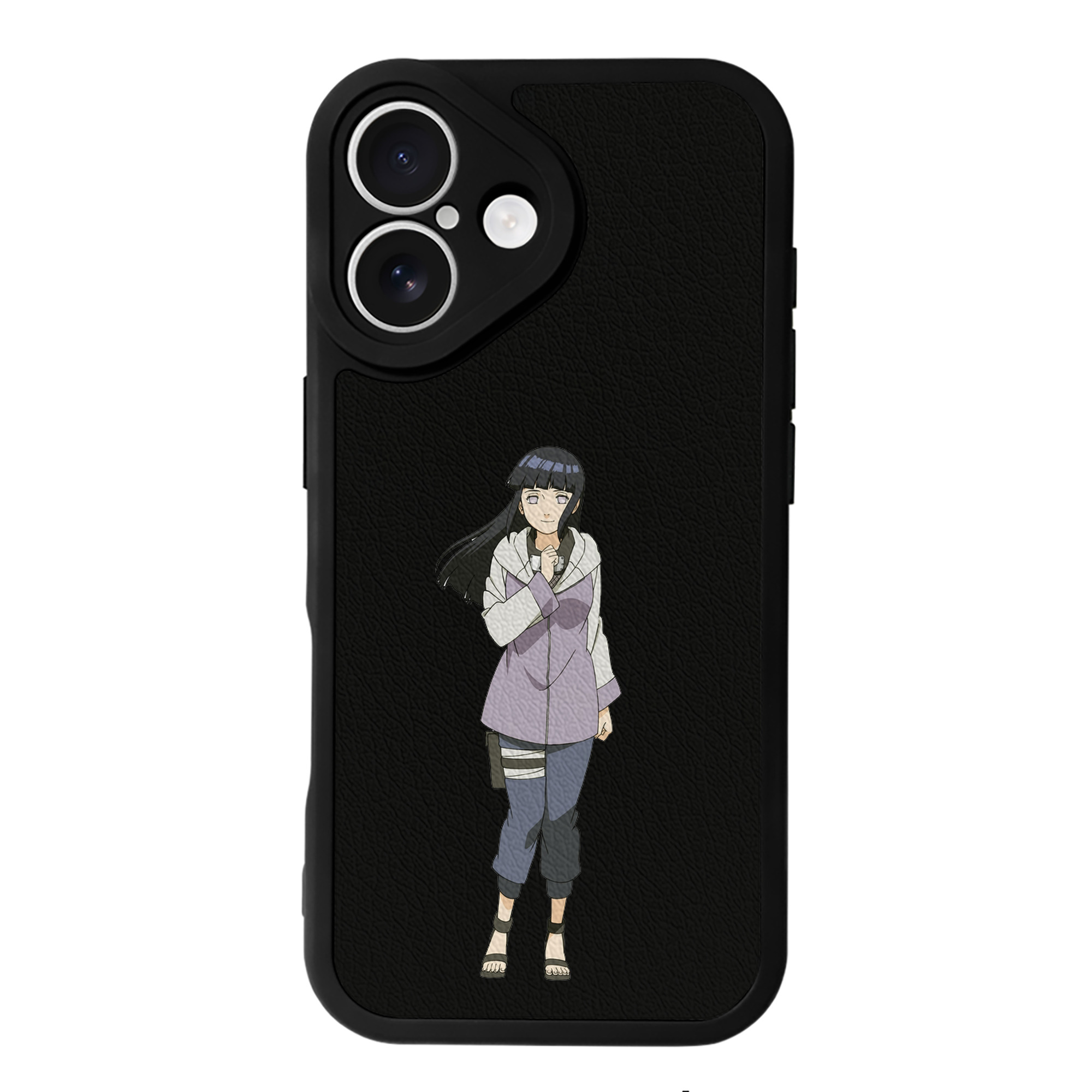 （画像用） NARUTO -ナルト- 日向ヒナタ Hyūga Hinata 【iPhone 16シリーズ対応】シリコンスマホケース（レザー調） 材質：シリコン